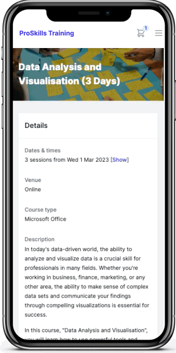 Create professional looking course pages in seconds